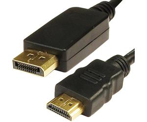 1m PRO DisplayPort Male to HDMI Plug Cable - Mac Video TV Monitor Adapter Lead - Loops