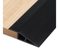 1M PVC Rubber Wheelchair Ramp Self Adhesive,Threshold Reducer,Door Floor Threshold Transition Strip,Butt Up Threshold-Moldings Trim for Doorways Floor Tile Edge Scooter(1.5cm,Black)