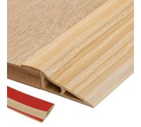 1M PVC Rubber Wheelchair Ramp Self Adhesive,Threshold Reducer,Door Floor Threshold Transition Strip,Butt Up Threshold-Moldings Trim for Doorways Carpet Floor Tile Edge(2cm,Beige Grain)