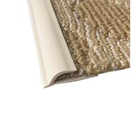 1M PVC Soft Carpet Edge Trim, P-Type Edge Trim, Waterproof, Moisture-Proof, Wear-Resistant, Easy to Install, 3.5cm Grey.(Off-White)