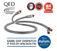 QED Performance Audio 40i RCA Stereo Audio Cable for Connecting 2 Phono Connectors to 2 Phones with QED Solid Complementary Conductor Technology and Anamate RCA Connectors 1m Black
