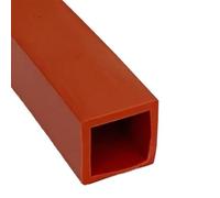 1M Rectangular Silicone Seal Strip for Doors, Red Clear Grey Hollow Tube for Edge Protection 1pc(24x24x1.5mm)