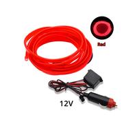 (1M, red Cigarett) 1M/2M/3M/5M Universal Car Interior Lighting LED Strip Decoration Garland