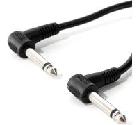 1m Right Angled 6.35mm Mono Jack Plug to Male Cable - ¼” 90 Degree Guitar Lead - Loops
