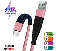 (1M, Rose Gold) Type-C USB Data & Fast Charging Cable for iPhone 16 and Samsung Galaxy New Series