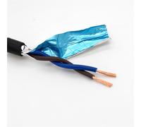 1M RVSP Twisted Pair Shielded Cable 2-10 Core | Pure Copper Signal Control Cable 1 Meter Gray/Black PVC Sheath(2 Core 24AWG 0.2mm)