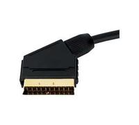 1m Scart Cable - Premium Quality / 24k Gold/Fully Wired/Shielded / 21-pin/Audio/Video/Male to Male.