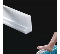 1M Shower Threshold Water Barrier,Wet Room Floor Bathroom Dam,Shower Tray Sealing Strip,Kitchen Sink Bathtub Countertop Retaining Strip, Water Stopper Strip(L Shape, 3cm High)