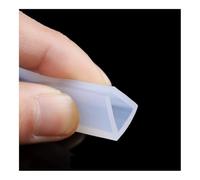 1m Silicone Rubber Seal Strip U Shape Solid Gasket Soft, for Window Car Door Shower Frameless Glass Edge Weatherstrip Protect(4 x 7 x 10 mm)