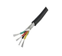 1M Silicone Shielded Sheathed Cable Wire 22 20 18 17 15 13 11 9 AWG 2 3 4 5 6 7 8 Core Anti-interference Soft Signal Power(4 cores 1meter,22 AWG)