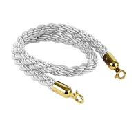 1M Silver Human Control Rope Indoor/Outdoor Barrier Rope Durable Twisted Hemp Cord for Posts Perfect for Crowd Control and Event Management