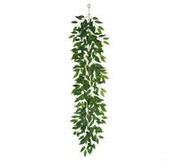 1M Simulated Willow Vines Artificial Green Plants for Wedding, Spring Table & Home Decor - Realistic Plastic Faux Garland with Flexible Iron Wire,(A)