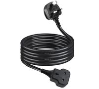 1m Single Socket Extension Lead 13A Fused Plug - 3-Pin Extention Lead - Short Power Cable with 1 Gang Trailing Socket | Power Cord for Home, Office, Travel & Appliances (UK 3-Pin)