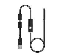 1M Smartphone Semi Rigid Endoscope,DC5V 7mm USB Semi-Rigid Endoscope Camera with 6PCS LED Lights Flexible Inspection Snake Camera Compatible with AndroidSmartphone