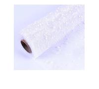 1M Snow Dot Net Yarn Gauze Scrapbook Decorate Flower Wrapping Paper Wedding Birthday Christmas Party Gift Box Craft Paper(White)