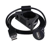 1m Socket Cable Usb2.0 Auto Car Mount Male To Female Extension Cord Dashboard Panel Square Audio L