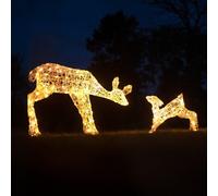 Garden Trends Christmas Centre 1m Soft Acrylic 250 LED Light Up Mother & Baby, Clear