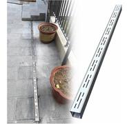 1M Stainless Steel Channel Drain Kit, U-Shape Trench Grate for Patio, Pool, Deck, Garden, Driveway(Silver,100x7x3cm)