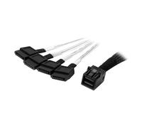 1M StarTech 36-pin SFF-8643 Mini-SAS to 7-pin SATA Cable, Black, PVC