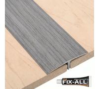 1M T-Molding Transition Strips - 1M x 5cm T Molding Trim Self Adhesive PVC Floor Flat Divider Strip Vinyl Flooring Edging Trim Laminate Profile Flooring Edge Trim for Joining Floor Gaps Doorways