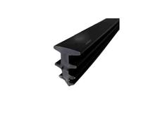 1M T Shape Aluminum Alloy Door and Window Glass Fixed 90 Rubber Sealing Strip Weatherstrip Gap Filler Wind Stopper Rubber(0010 6x5mm)