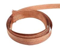 1M Tinned Copper Braided Sleeve - Expandable Metal Sheath for Audio Signal Wire Cable Shielding (4 to 28mm)(Golden,4mm)