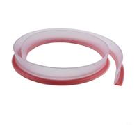 1M TPE Shower Dam Barrier for Bathroom Threshold Water Containment and Seamless Transition Between Flooring Types (Transparent)