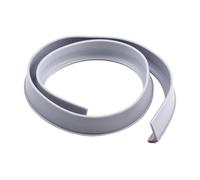 1M TPE Shower Dam Barrier for Bathroom Threshold Water Containment and Seamless Transition Between Flooring Types (Gray)