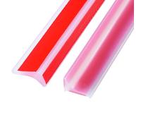 1M Transparent Silicone Shower Seal Strip,Bath Edging Sealing,Floor Threshold Water Barrier for Wet Room,Tile Edge Caulk Trim for Bathroom Bathtub,Countertop,Kitchen(20mmx12mm)