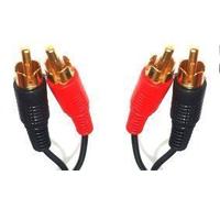 1m TWIN RCA Cable - Premium Quality (100% Copper Wire) ~ Phono ~ 24k Gold ~ Male to Male ~ Left & Right Audio ~ Stereo ~ 2RCA ~ 2xRCA