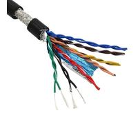 1m Twisted pair shielded cable wire 2/4/6/8/10core 26 24 AWG tinned copper core communication signal control wire(8 Core 24AWG 0.2mm)