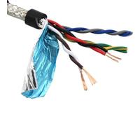 1m Twisted pair shielded cable wire 2/4/6/8/10core 26 24 AWG tinned copper core communication signal control(4 Core 24AWG 0.2mm)