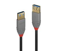 Lindy 1m USB 3.2 Type A Extension Cable, 5Gbps, Anthra Line