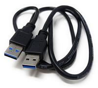 1m USB to USB 3.0 A Male to Male Lead 5 Gbit/s (625 MB/s), 10 Times Faster Than USB 2.0, SuperSpeed Data Transfer Cable 3.3ft Black