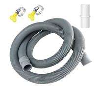 1M Washing Machine Waste Pipe Extension Adapter Kit, Dishwasher Hose Extension, Including Hose Connector and Hose Clamps, for Washing Machine, Dishwasher & Other Applications