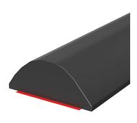 1M Wet Room Floor Barrier, Collapsible Shower Threshold, Water Retaining Strip for Kitchen, Bathroom, Water Dam Guard, Water Barrier for Shower, Water Threshold for Wet and Dry Separation (1M, Black)