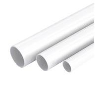 1M White Plastic Rigid PVC Round Tube, High Impact Drainage Pipe OD 20 25 32 40MM Suitable for DIY Bracket Greenhouse Garden Household Drainage Accessories(20MM)