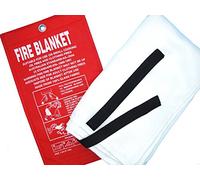 1m x 1m Quick Release Glass Fibre Fire Blanket CE Standard Thick Soft Protective Case Can be Hanged on Wall (1M X 1M)