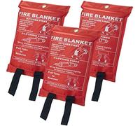 1m x 1m Quick Release Safety Fire Blanket, Emergency Blanket Suppression Blanket Flame Retardant Ideal for Home/Office/Kitchen - Easy To Use and To Deploy In Emergency (3)