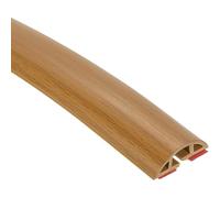 1M x 30mm Wire Cover, Floor Cable Cover Cable Protector, Self-adhesive, Floor Cord Channel Trunking for Office, Home, Factories, Garages Indoor Outdoor Brown Wood Grain Cavity 10mm