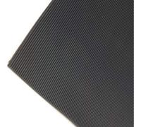 Rubber Flooring Matting - 1M X 3M X 3mm - Fine Ribbed - Workshop Garage Shed Van Non-Slip