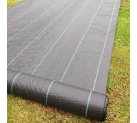 (1m x 50m + FREE PEGS) Free Pegs - Yuzet 1m Wide Heavy Duty Weed Control Fabric Ground Cover Membrane