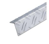 1m x 53.6mm x 29.5mm Unequal Sided Angle (Checkerplate) - Aluminium