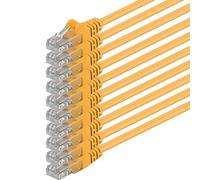 1m - yellow - 10 pieces - (PACK) - CAT.6 CAT6 Ethernet LAN network cable 1000 Mbit/s patch cable