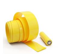 1M Yellow PVC Heat Shrink Tube for 18650 | Industrial Cable Sleeve | 29.5mm Width | 0.08-0.15mm Wall Thickness 1pcs(60mm)