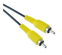 1m Yellow RCA Male to Male Phono Plug Cable Lead Extension AV Audio