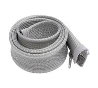 1M Zipper Cable Sleeve Flexible Nylon Wire Management Organizer Cord Hider Protection Black White grey For USB Cable Power Cord(1M-02,30 mm)