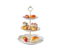 1M2nO3pK Cake Stand Multi-tier Cake Stand, Living Room, Home Use, Ceramic, Wedding Display Cupcake Stands(White,Large)