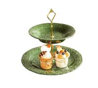1M2nO3pK Cake Stand This Ceramic Cake Stand, Adorned With Relief Patterns, Is The Perfect Choice For Afternoon Tea Treats Cupcake Stands(Medium)