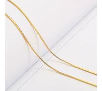 1Meter 0.8mm Gold Rhodium Silver Bronze Color Copper Snake Chains for DIY Jewelry Making Supplies Chains Findings Accessories-Gold